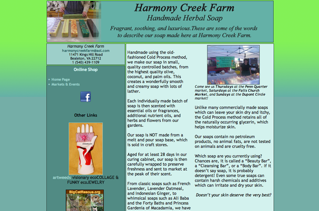 Harmony Creek Farm site layout