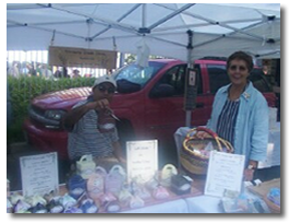 a photo of Ali at a market